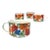 1970s Retro Style Graphic Floral Mugs - Set of 4 For Sale