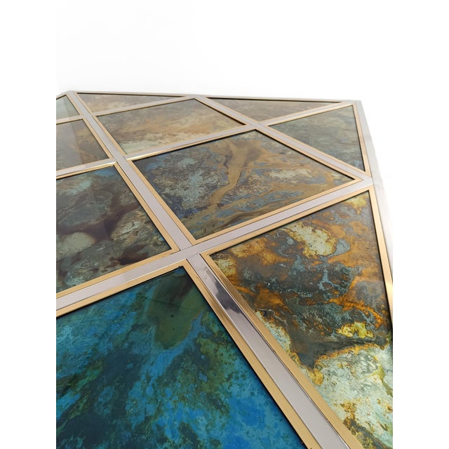 Dining Table in Acrylic Glass, Brass & Chromed Metal by Romeo Rega, Italy, 1970s For Sale - Image 9 of 16