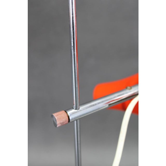Red Chrome Table Lamp by Josef Hurka, Former Czechoslovakia, 1970s For Sale - Image 9 of 11