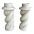 1988 Bon Art Michael Taylor Style Spiral Plaster Candlesticks, a Pair For Sale