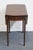 Hepplewhite Vintage Antique Solid Mahogany Traditional Hepplewhite Style 26" Drop Leaf Accent End Table For Sale - Image 3 of 15