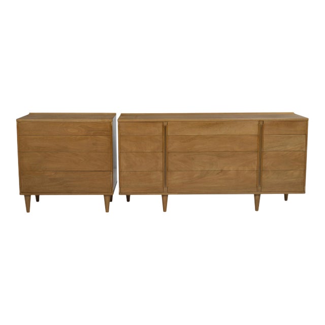 1950s Edward Wormley for Dunbar Matching Dresser Set in Mahogany Wood - Set of 2 For Sale