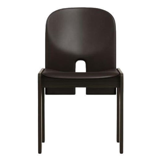 Scarpa 121 Chair in Wood and Leather by Afra & Tobia Scarpa For Sale