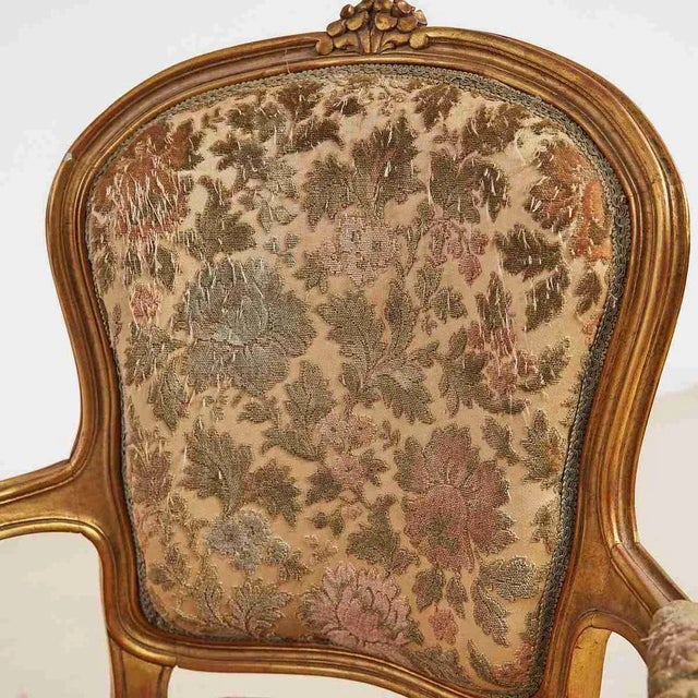 Set of Vintage Wooden Armchairs For Sale - Image 4 of 6