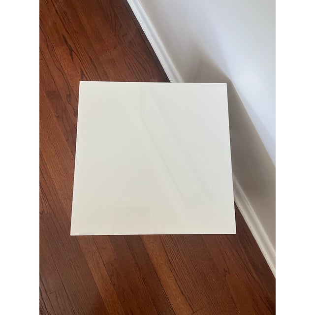 White Webb Donghia Akbar Table From Clearly Classic Collection Acrylic Lucite White Table For Sale In New York - Image 6 of 9