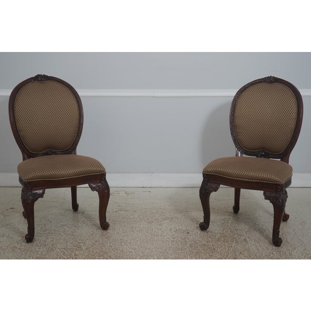 Set of 10 Henredon Georgian Mahogany Dining Room Chairs For Sale - Image 11 of 18