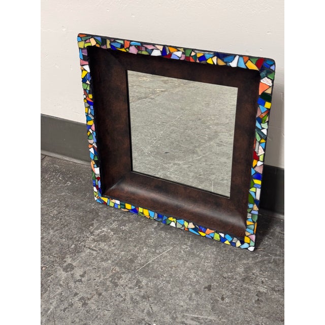 Design Plus Gallery presents a Party Confetti Mosaic Design Mirror by Mychelle Fitzgerald. This signed mosaic mirror...