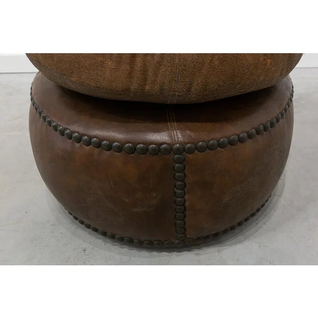 1960s Vintage Ottomans on Wheels, 1960s, Set of 3 For Sale - Image 5 of 9