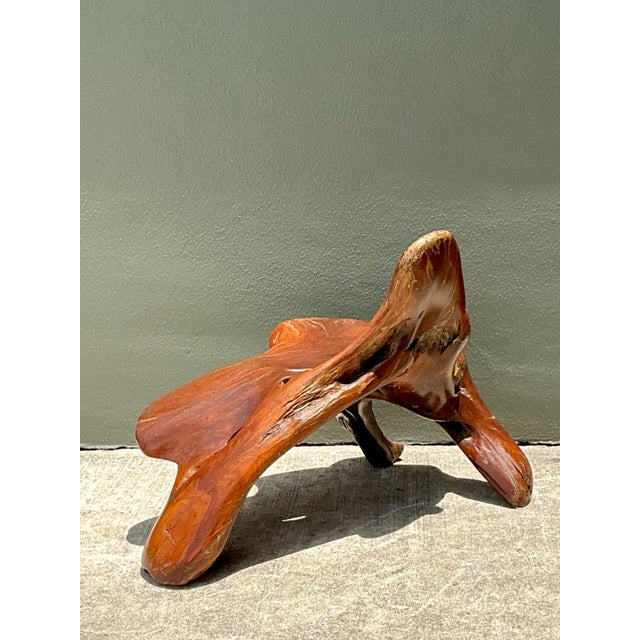 Vintage Organic Form Wood Accent Chair For Sale - Image 10 of 18