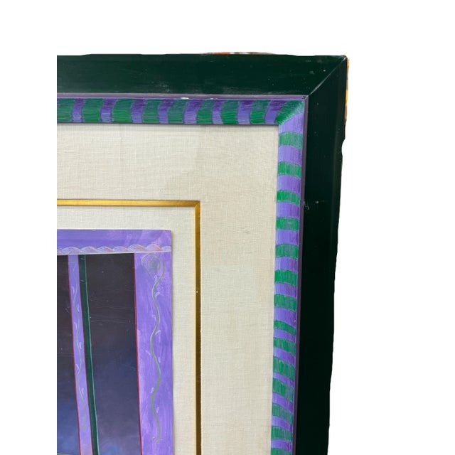1990s "The Kiss by Patricia Bomberg" Original Watercolor Painting on Paper, Signed, Framed For Sale - Image 11 of 14
