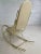Rocking Chair in Brass and Imitation Leather, 1950s For Sale - Image 3 of 13