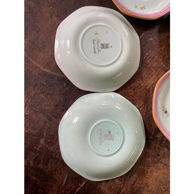 Art Deco Vintage Calyx Adams 6” Saucers - Set of Seven (7) For Sale - Image 3 of 8