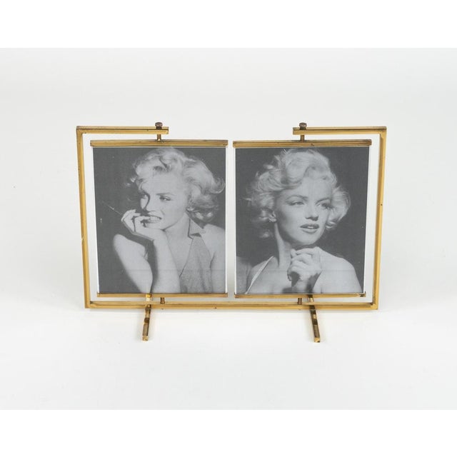 Mid-Century Modern Brass and Acrylic Swivel Picture Frame, 1950s For Sale - Image 11 of 18