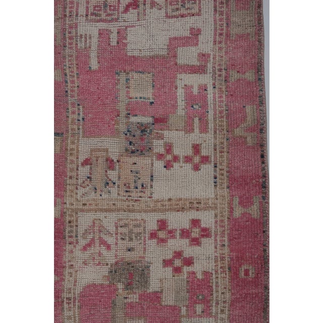1960s Distressed Human Pictorial Kurdish Runner Rug For Sale In Philadelphia - Image 6 of 13