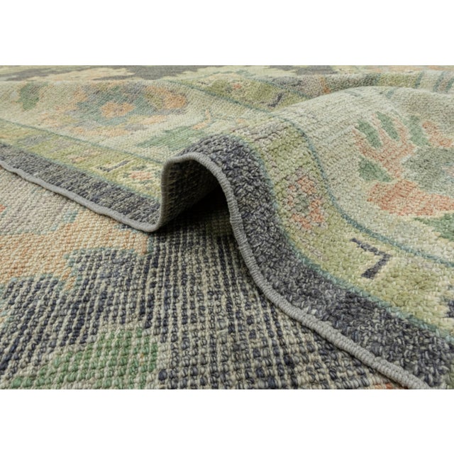 Textile Turkish Oushak Rug 6'1" x 8'11" For Sale - Image 7 of 8