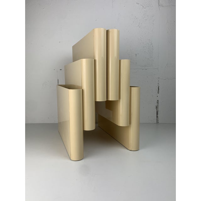 1970s Beige Magazine Rack by Giotto Stoppino for Kartell, Italy, 1970s For Sale - Image 5 of 13