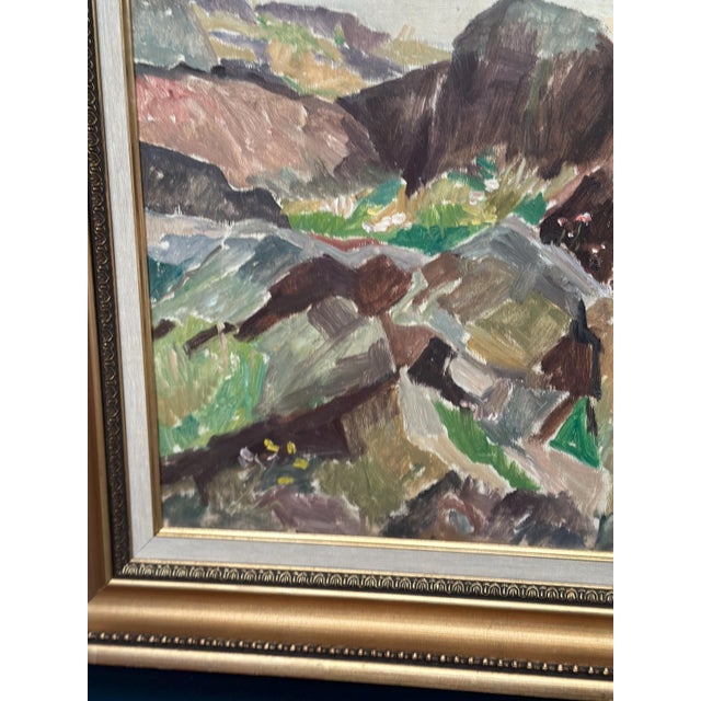 Ellis Wallin, The Dark Cliff, 1962, Oil Painting on Canvas, Framed For Sale - Image 9 of 16