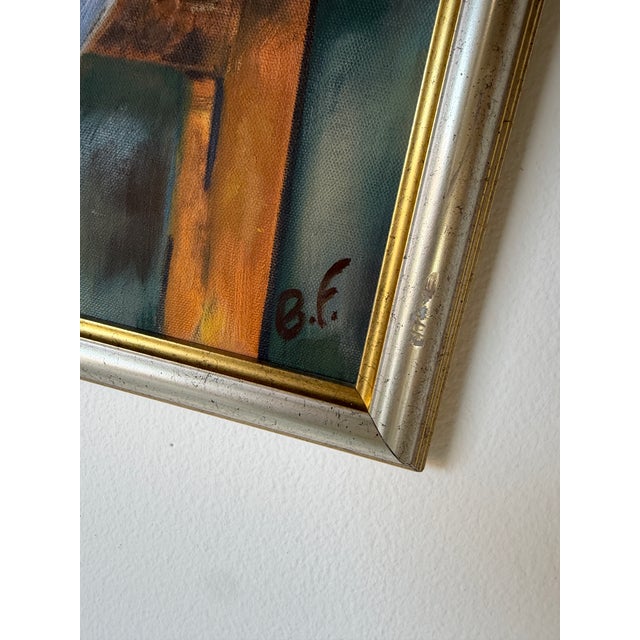 1990s Vintage Expressionist Still Life Fruit Oil on Canvas Painting, Signed For Sale - Image 9 of 11