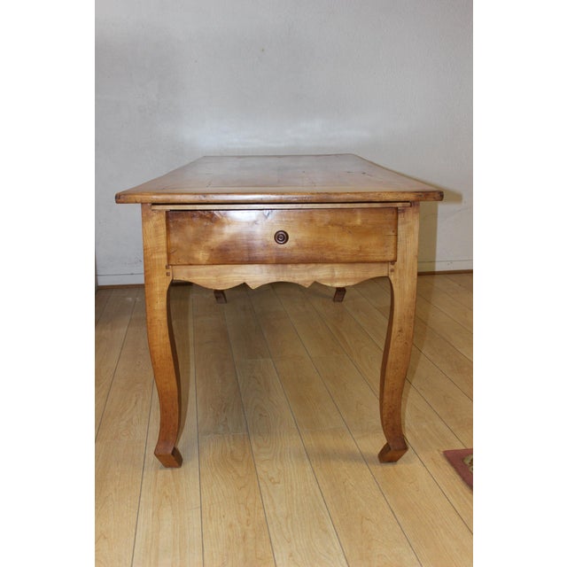 Louis XV Style Farmhouse Table in Cherrywood, 19th Century For Sale - Image 5 of 13