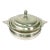 Mid-Century Hollywood Regency English Traditional Covered Silverplate Casserole With Glass Insert For Sale