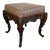 Early 19th Century Rocco Style Hand Carved Mahogany Stool For Sale