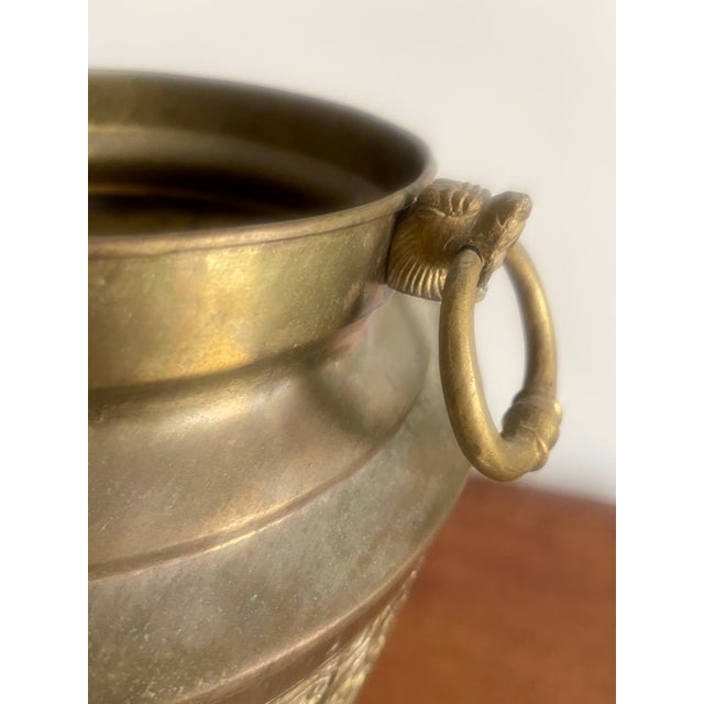 Antique Chinoiserie Incised Brass Cachepot For Sale In New York - Image 6 of 12