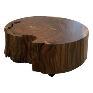 Organic Walnut Coffee Table, Wabi-Sabi, One of a Kind by Nature For Sale