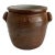 1940s French Renault #4 Brown Luster Confit Pot For Sale