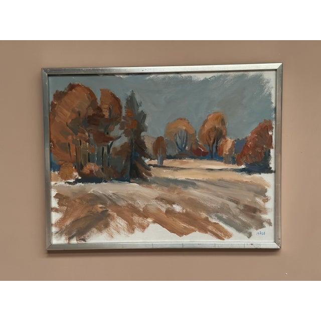 Knut Måsö, Red Autumn, 1950s, Oil Painting on Canvas, Framed For Sale - Image 9 of 18