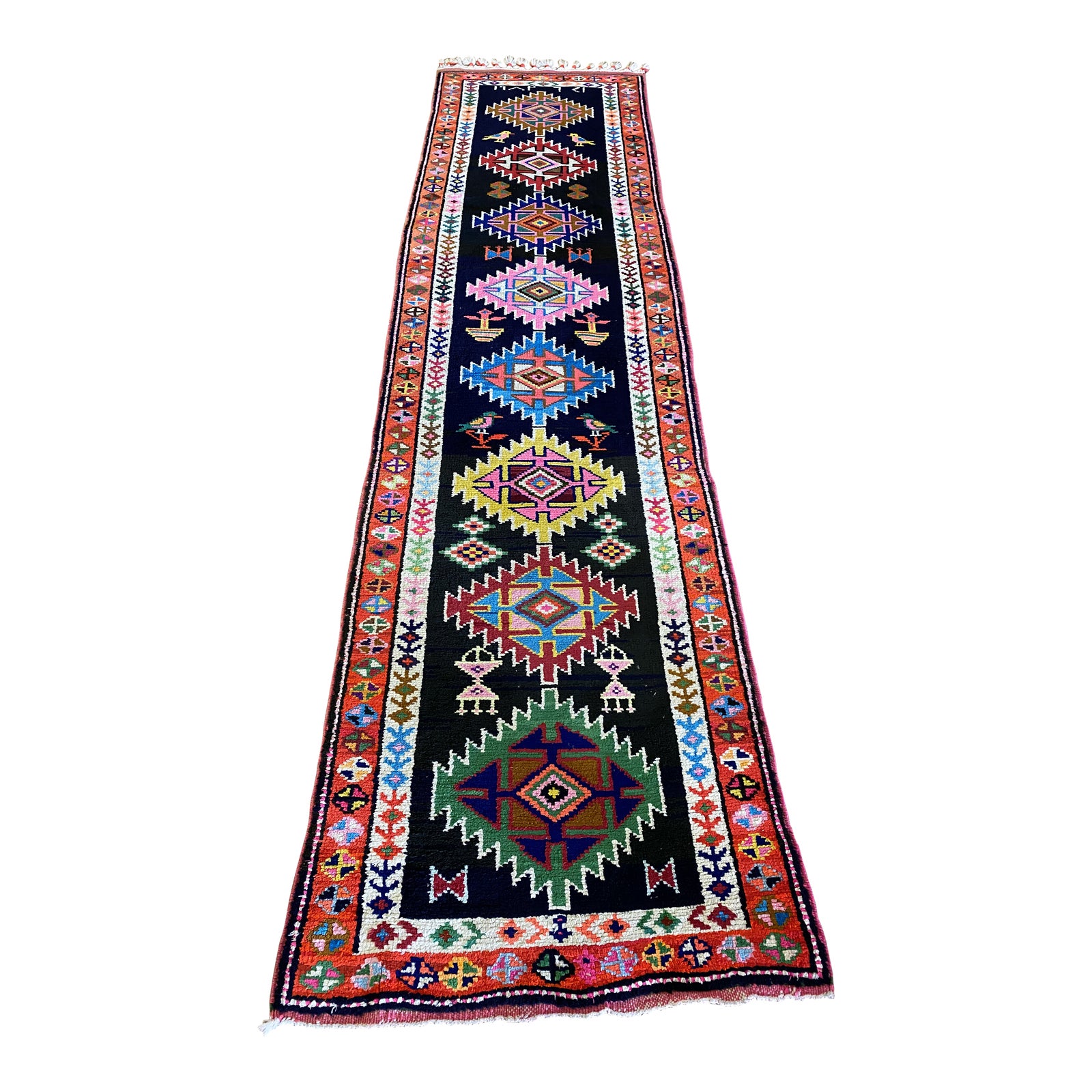 Vintage Kurdistan Colorful Rug | Chairish