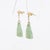 Mid 20th Century Vintage Chinese 14k Gold & Carved Jadeite Dangle/Drop Earrings For Sale - Image 5 of 14