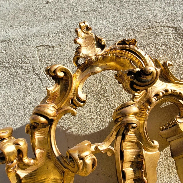 Large Carved Giltwood Headboard, 20th Century For Sale - Image 17 of 18