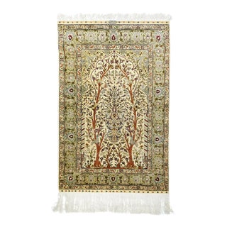 Extremely Fine Turkish Silk Hereke Rug 3'4'' X 5'0'' For Sale