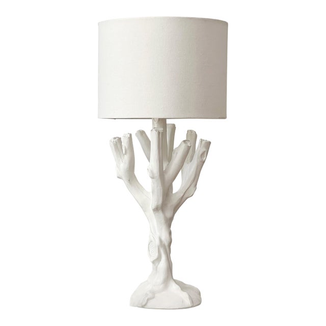 Late 20th Century John Dickinson France Faux Bois Twig Table Lamp For Sale