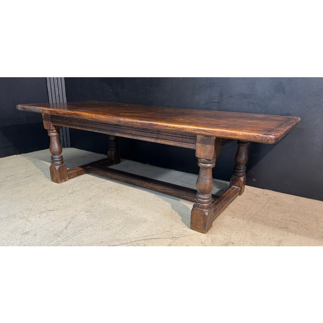 Vintage Farmhouse Dining Table in Oak, 1925 For Sale - Image 4 of 17