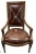 1 of 2 18c Style Hendrix Allardyce Tufted Leather Giltwood Arm Chair For Sale - Image 4 of 7