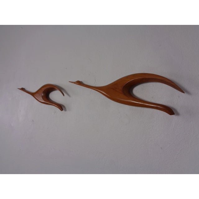 Large Danish Herons in Teak, 1960s, Set of 2 For Sale - Image 4 of 13