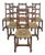 Rustic Chairs with Slatted Backs, Set of 6 For Sale