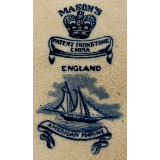 Cream Mid 19th Century Mason's Ironstone American Marine Dinner Plates- Set of 11 For Sale - Image 8 of 14