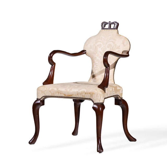Queen Anne Baker Stately Homes Queen Anne Crown Chair For Sale - Image 3 of 10