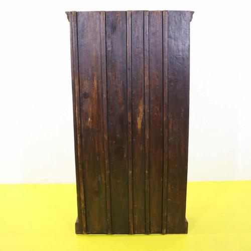 Carved Wooden Bookcase with Floral Motifs and Stylized Figures For Sale - Image 9 of 10