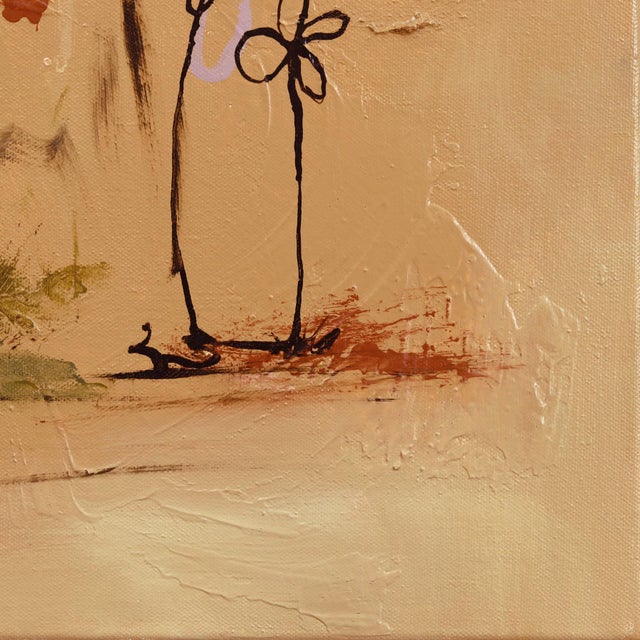 Carmelized - Original Abstract Landscape Graffiti Inspired Mixed Media Painting on Canvas by Amber Goldhammer For Sale - Image 4 of 9