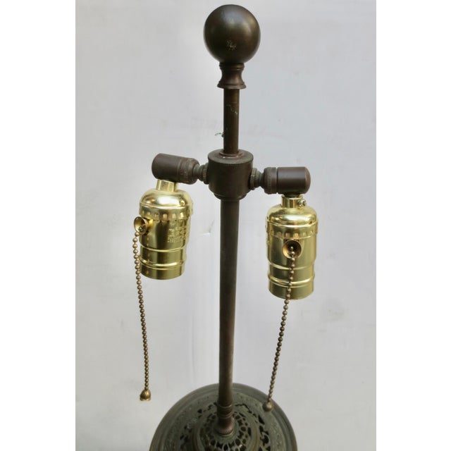 Chines Black Porcelain Lamp Circa 1920s For Sale - Image 10 of 10