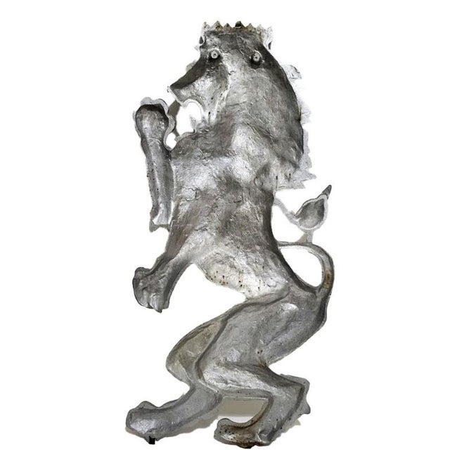 2000 - 2009 Decorative Cast Aluminum Britannic Fighting Lions Plaques - A Pair For Sale - Image 5 of 5