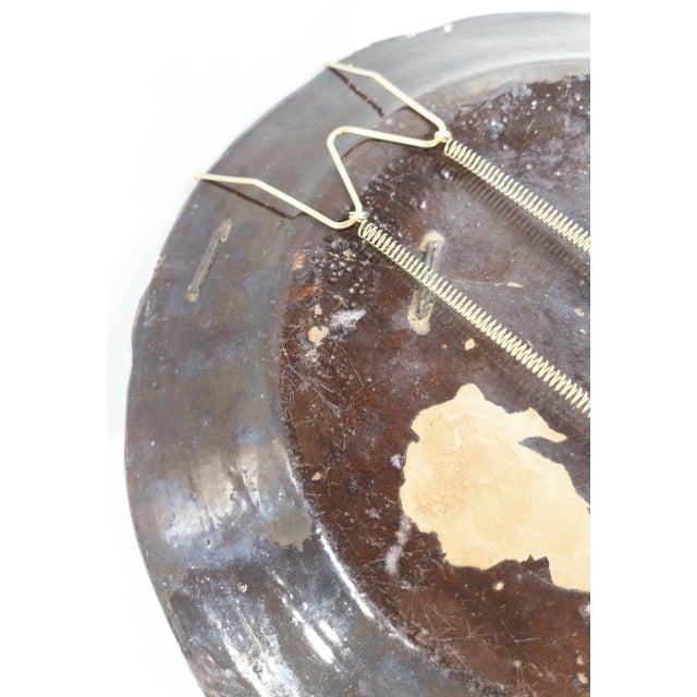 Ceramic French Faience Majolica Blue and White Crackled Decorative Plate For Sale - Image 7 of 9