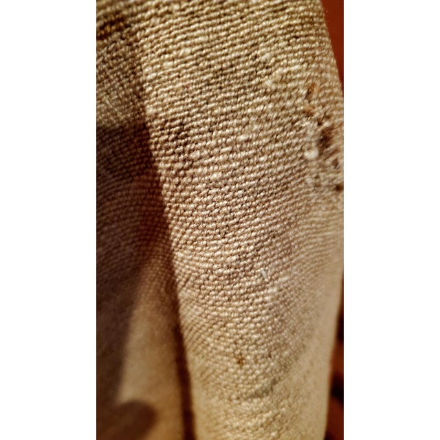 Champagne Early 20th Century Andean Handwoven Poncho Textile Art With Figural Motifs For Sale - Image 8 of 10