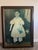 Vintage Folk Art Print on Wood Little Girl Pointing at Cat For Sale - Image 4 of 6