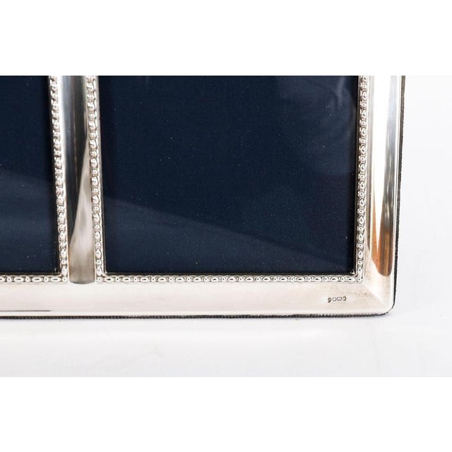 Vintage Sterling Silver Rectangular Portrait Photo Frame attributed to Carrs, 1990s For Sale - Image 4 of 8