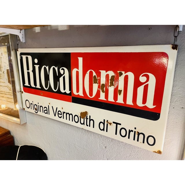 Outdoor Spumante Vermouth Riccadonna Sign, 1960s For Sale - Image 3 of 7