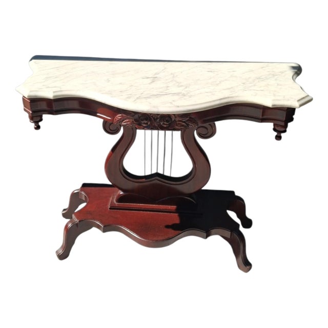 Mid 18th Century Victorian Marble Top Parlor Table For Sale